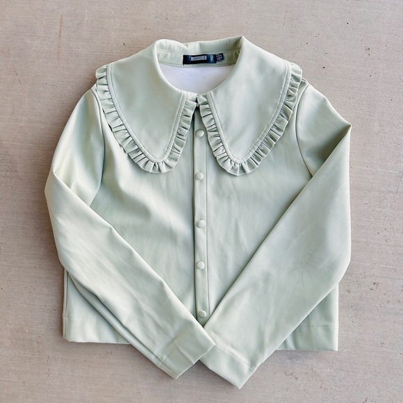 Missguided Jackets & Blazers - Missguided Leather Collar Jacket